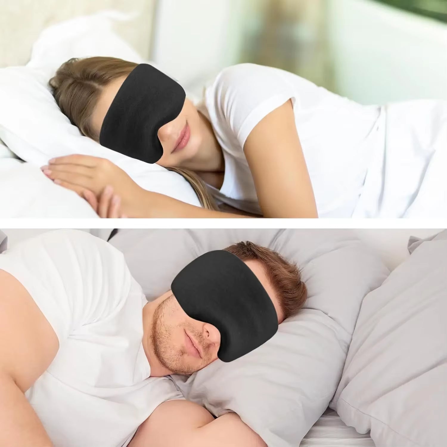 3D Contoured Travel Pillow 100% Blackout Zero Eye Pressure Sleeping Mask Soft Adjustable Travel Accessories Airplane